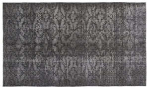 Gray Over Dyed Vintage Rug 5'4'' x 9'1'' ft 162 x 278 cm