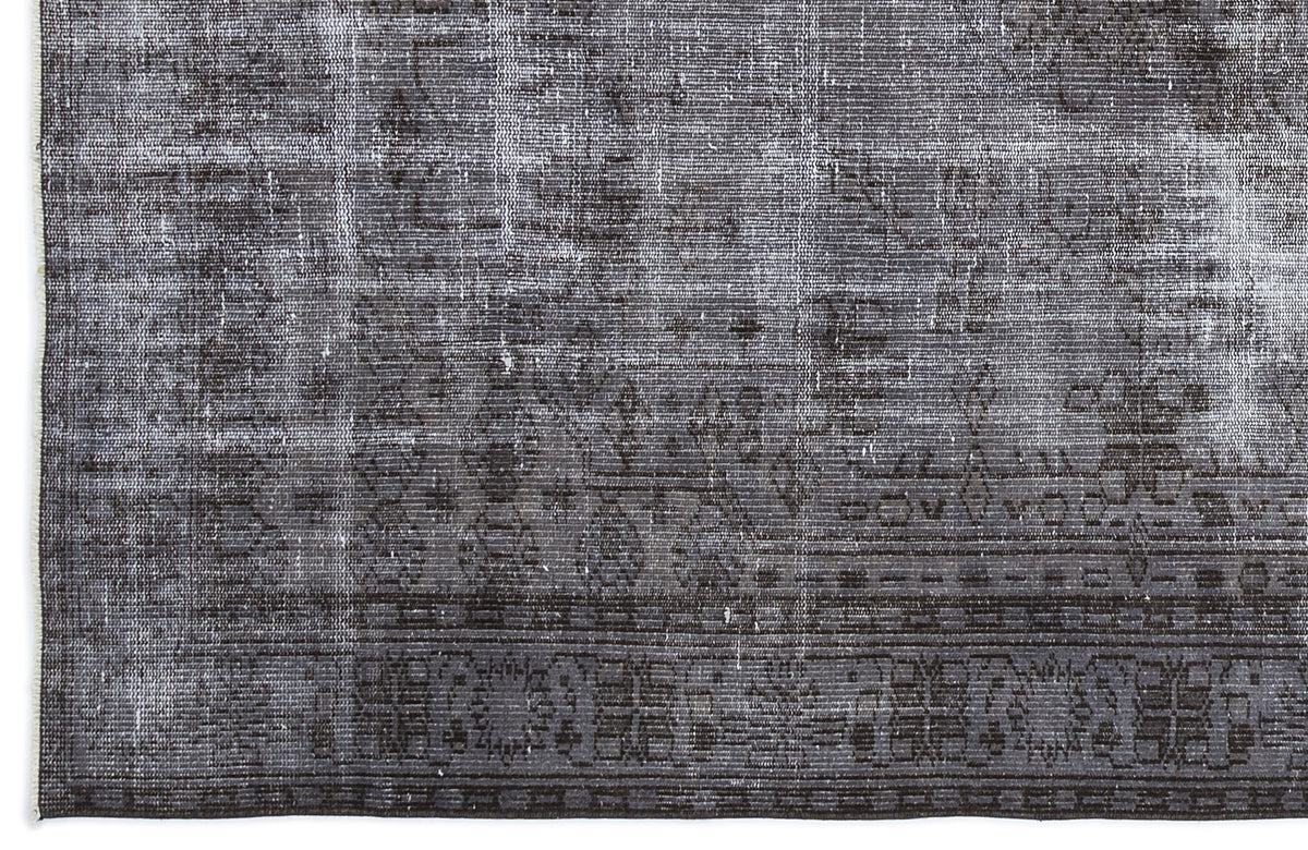 Gray Over Dyed Vintage Rug 5&#39;7&#39;&#39; x 9&#39;2&#39;&#39; ft 169 x 280 cm