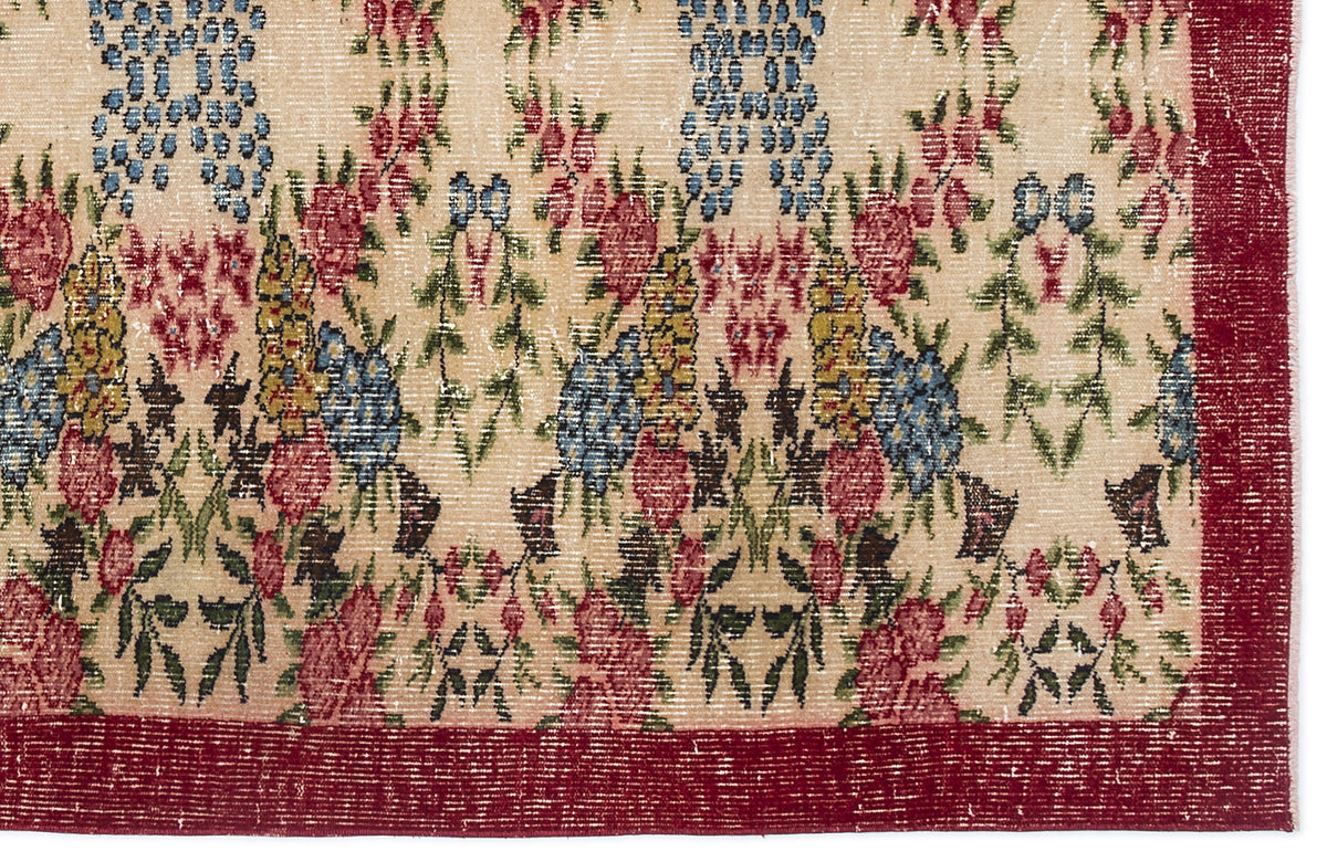 Retro Over Dyed Vintage Rug 5&#39;2&#39;&#39; x 8&#39;9&#39;&#39; ft 157 x 266 cm