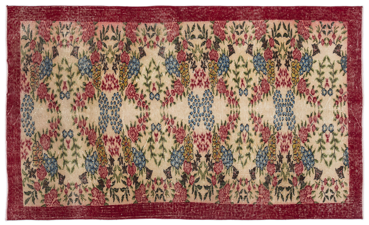 Retro Over Dyed Vintage Rug 5&#39;2&#39;&#39; x 8&#39;9&#39;&#39; ft 157 x 266 cm