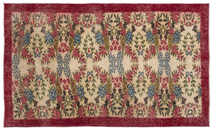 Retro Over Dyed Vintage Rug 5'2'' x 8'9'' ft 157 x 266 cm