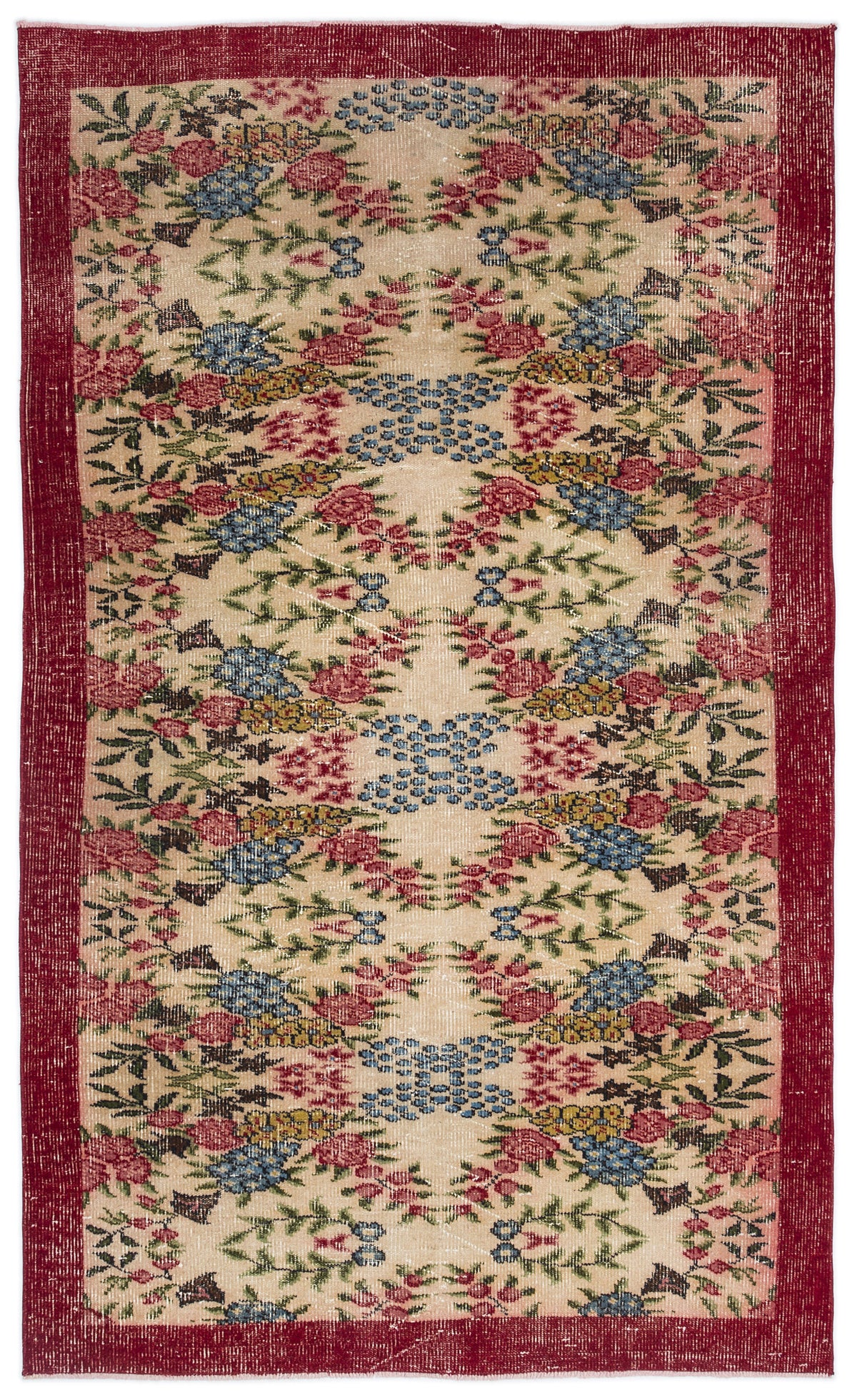 Retro Over Dyed Vintage Rug 5&#39;2&#39;&#39; x 8&#39;9&#39;&#39; ft 157 x 266 cm