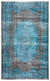 Traditional Design Blue Over Dyed Vintage Rug 6'1'' x 9'7'' ft 186 x 293 cm