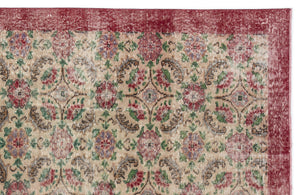 Retro Over Dyed Vintage Rug 5'5'' x 9'5'' ft 166 x 286 cm