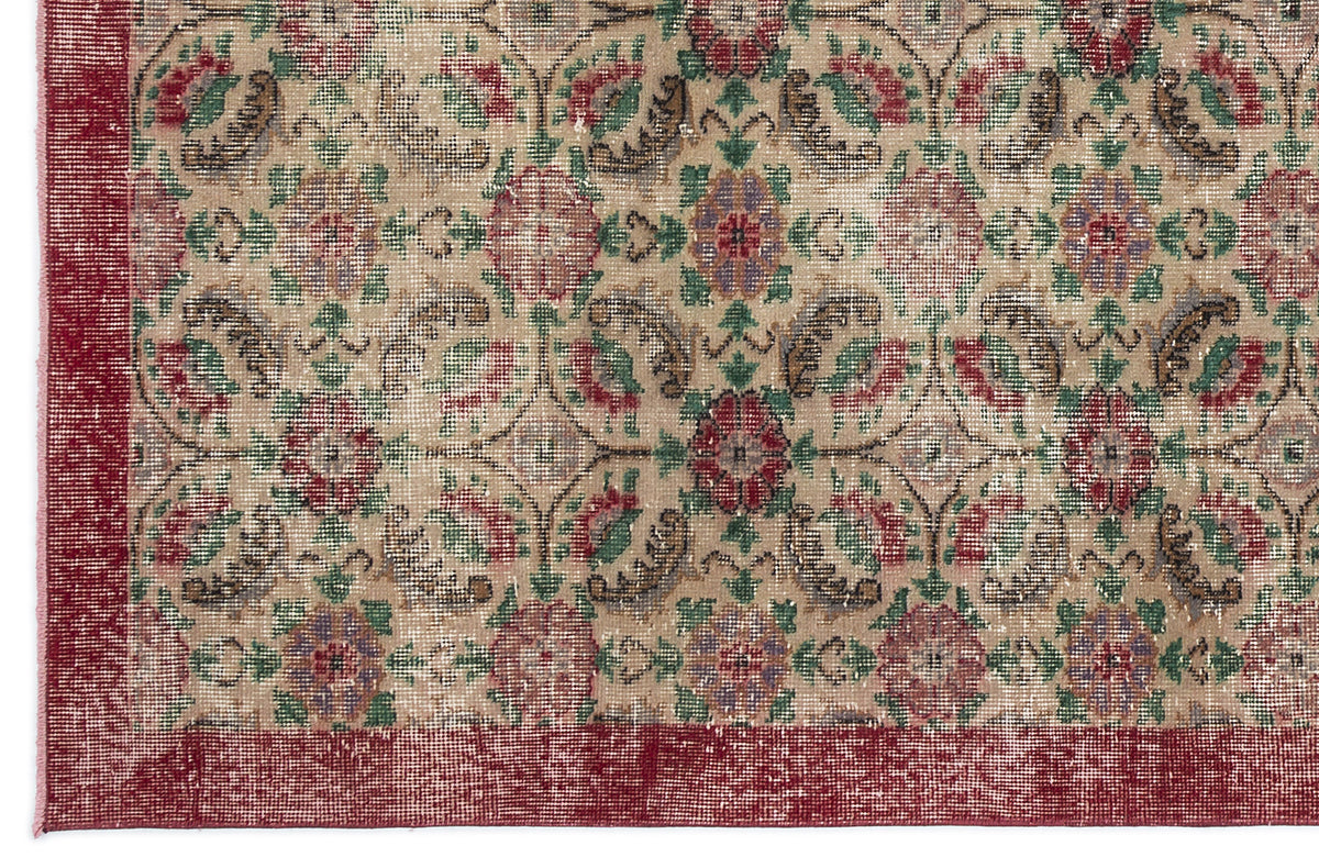 Retro Over Dyed Vintage Rug 5&#39;5&#39;&#39; x 9&#39;5&#39;&#39; ft 166 x 286 cm