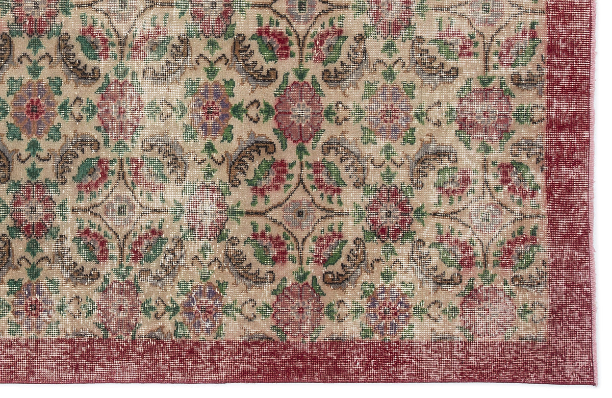 Retro Over Dyed Vintage Rug 5&#39;5&#39;&#39; x 9&#39;5&#39;&#39; ft 166 x 286 cm