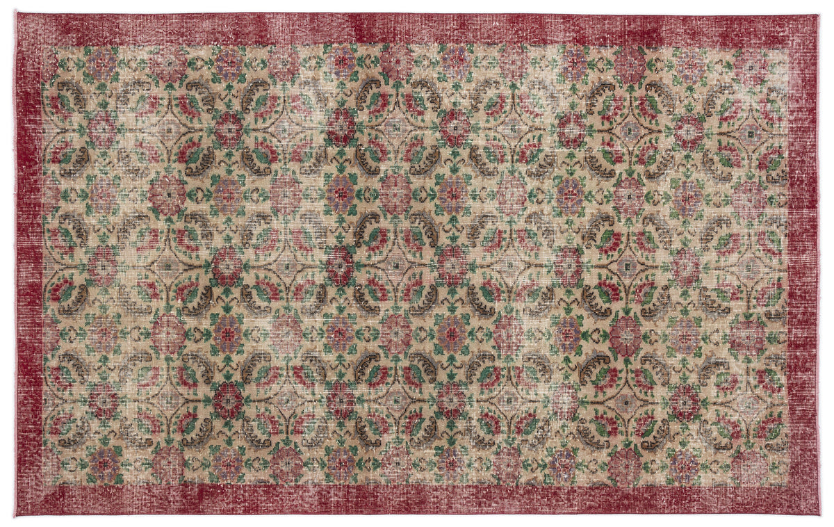 Retro Over Dyed Vintage Rug 5&#39;5&#39;&#39; x 9&#39;5&#39;&#39; ft 166 x 286 cm