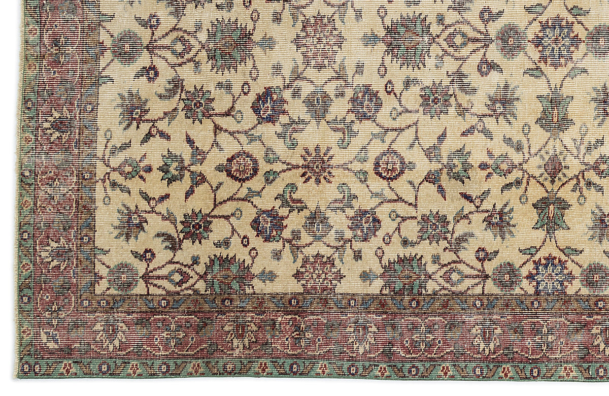 Naturel Over Dyed Vintage Rug 5&#39;3&#39;&#39; x 8&#39;8&#39;&#39; ft 160 x 264 cm