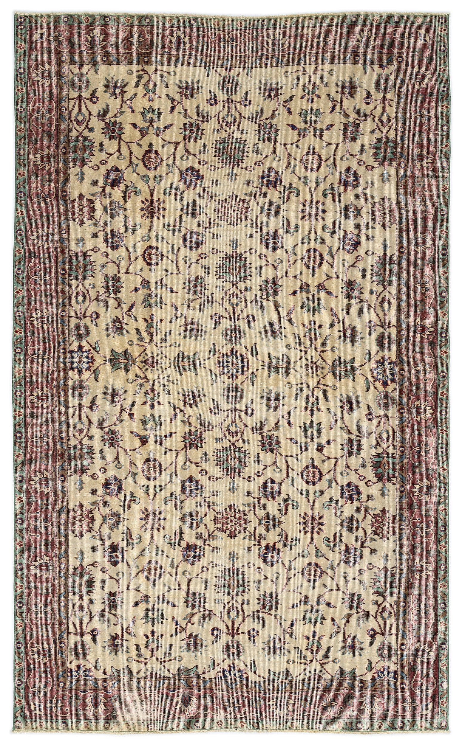 Naturel Over Dyed Vintage Rug 5'3'' x 8'8'' ft 160 x 264 cm