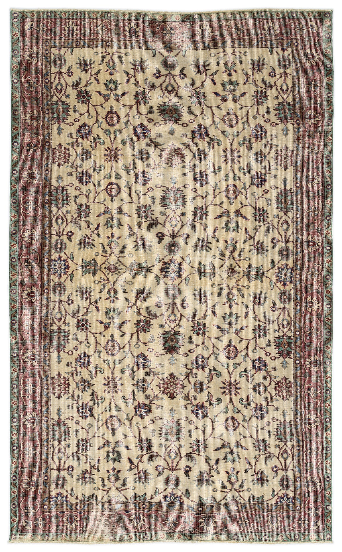 Naturel Over Dyed Vintage Rug 5&#39;3&#39;&#39; x 8&#39;8&#39;&#39; ft 160 x 264 cm