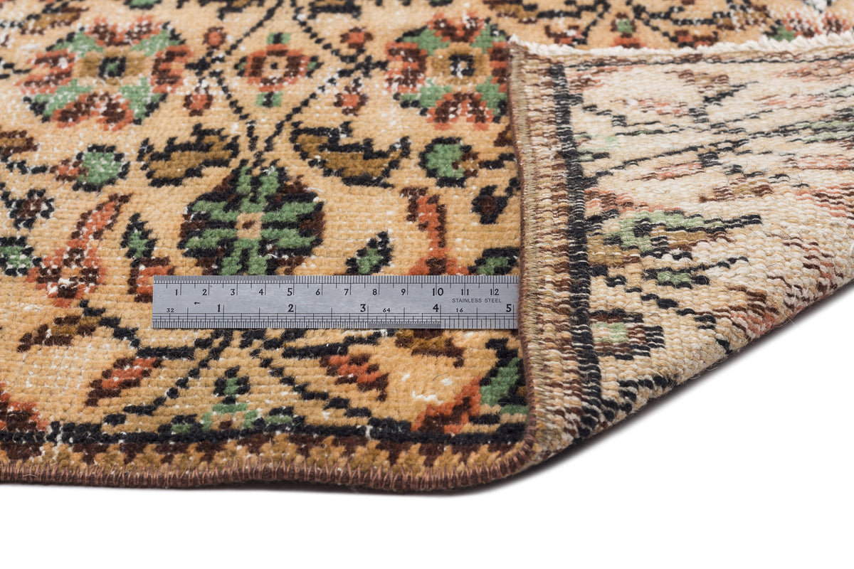 Retro Over Dyed Vintage Rug 4&#39;5&#39;&#39; x 7&#39;5&#39;&#39; ft 134 x 225 cm