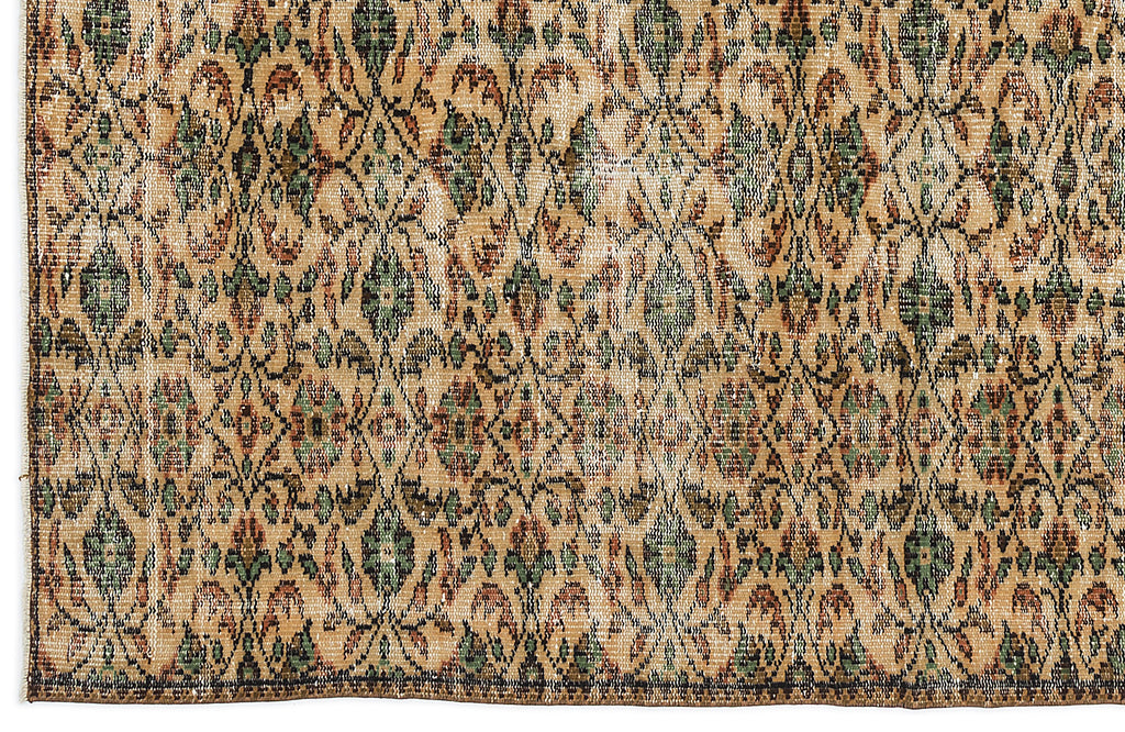 Retro Over Dyed Vintage Rug 4'5'' x 7'5'' ft 134 x 225 cm
