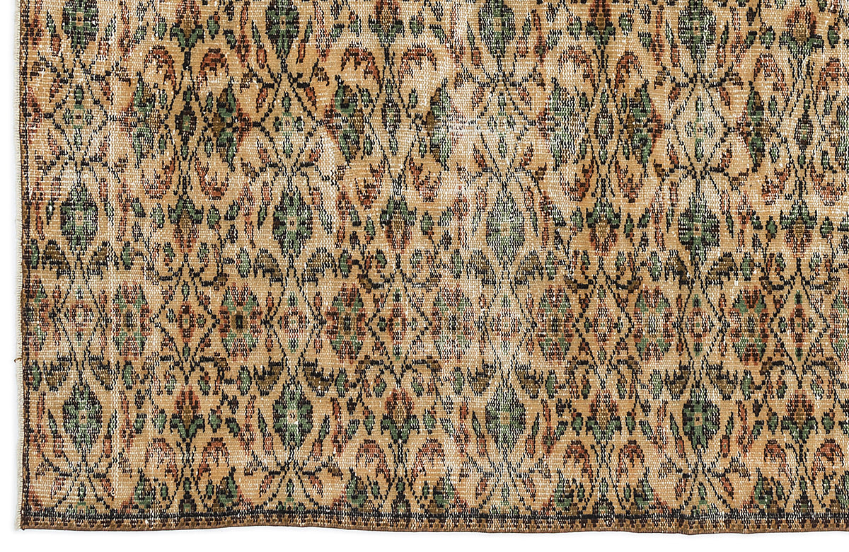 Retro Over Dyed Vintage Rug 4&#39;5&#39;&#39; x 7&#39;5&#39;&#39; ft 134 x 225 cm