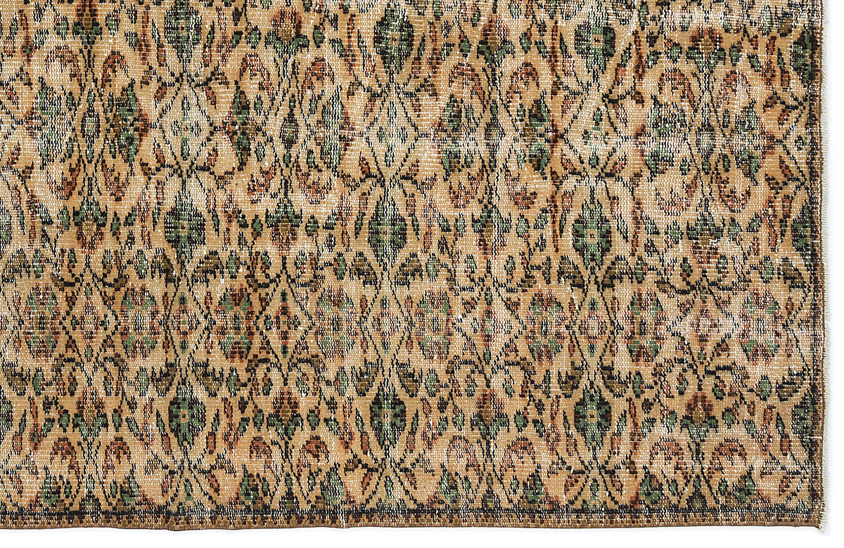 Retro Over Dyed Vintage Rug 4&#39;5&#39;&#39; x 7&#39;5&#39;&#39; ft 134 x 225 cm