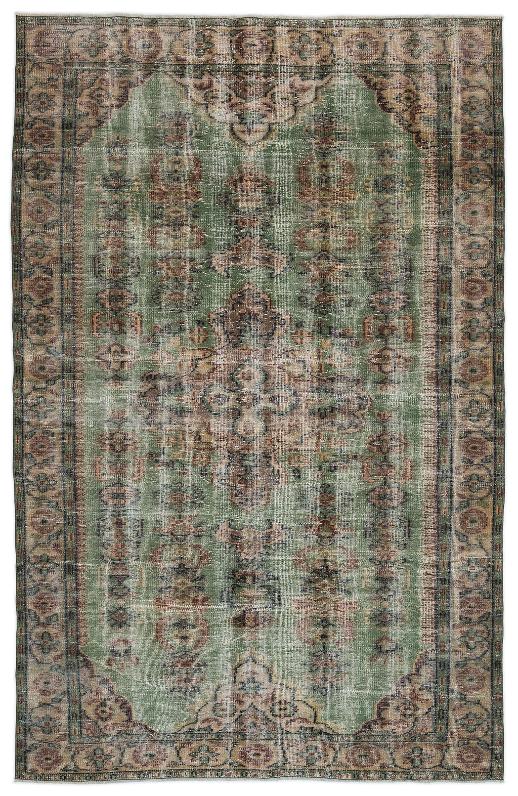 Naturel Over Dyed Vintage Rug 5'12'' x 9'3'' ft 182 x 283 cm