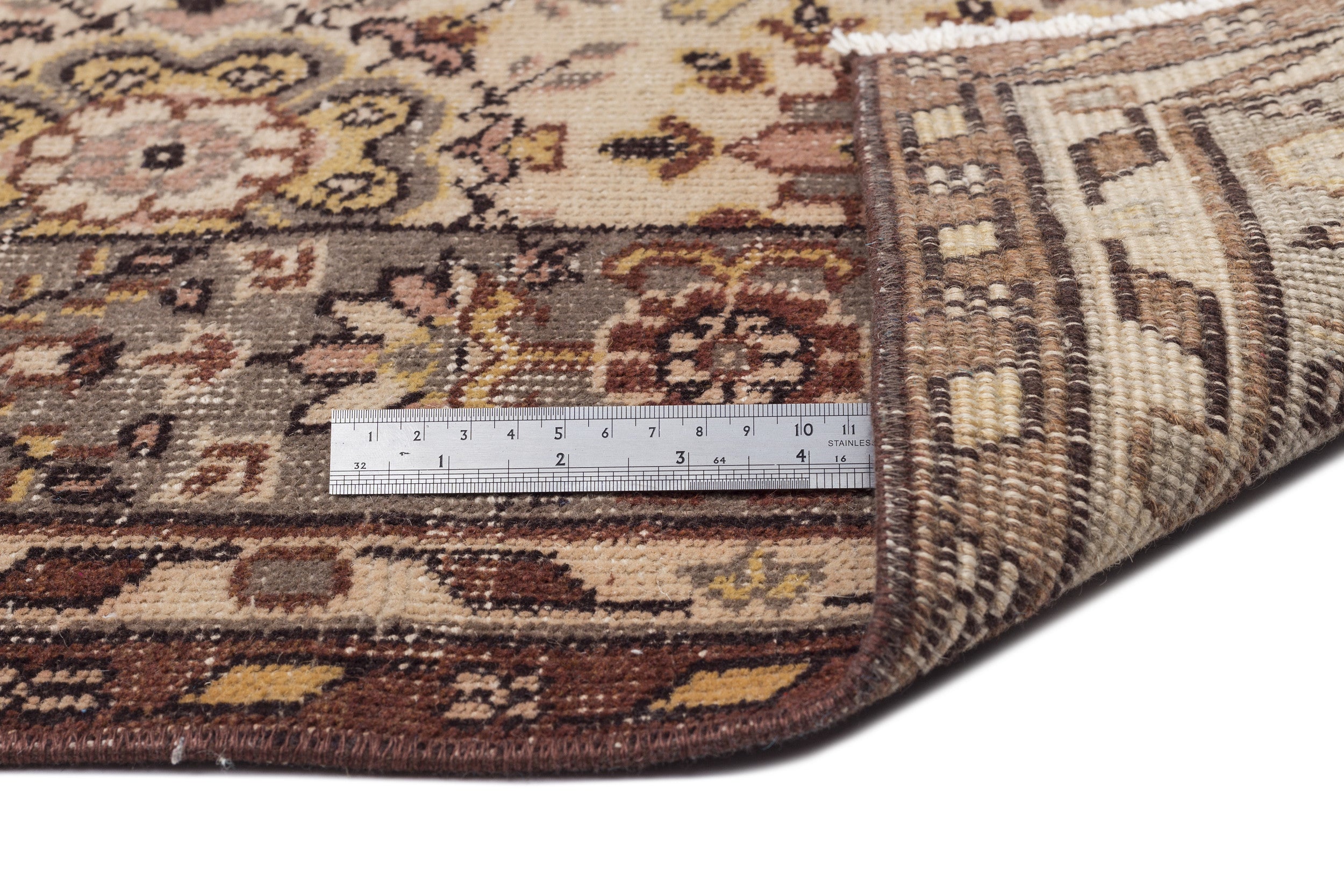 Naturel Over Dyed Vintage Rug 5'6'' x 9'2'' ft 167 x 279 cm