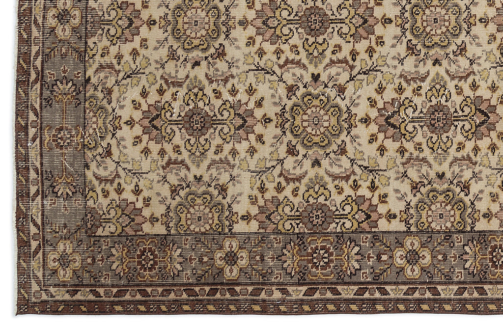 Naturel Over Dyed Vintage Rug 5'6'' x 9'2'' ft 167 x 279 cm