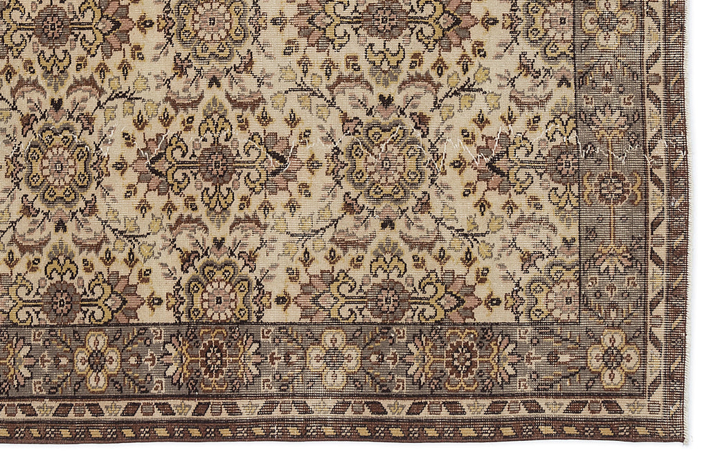 Naturel Over Dyed Vintage Rug 5'6'' x 9'2'' ft 167 x 279 cm