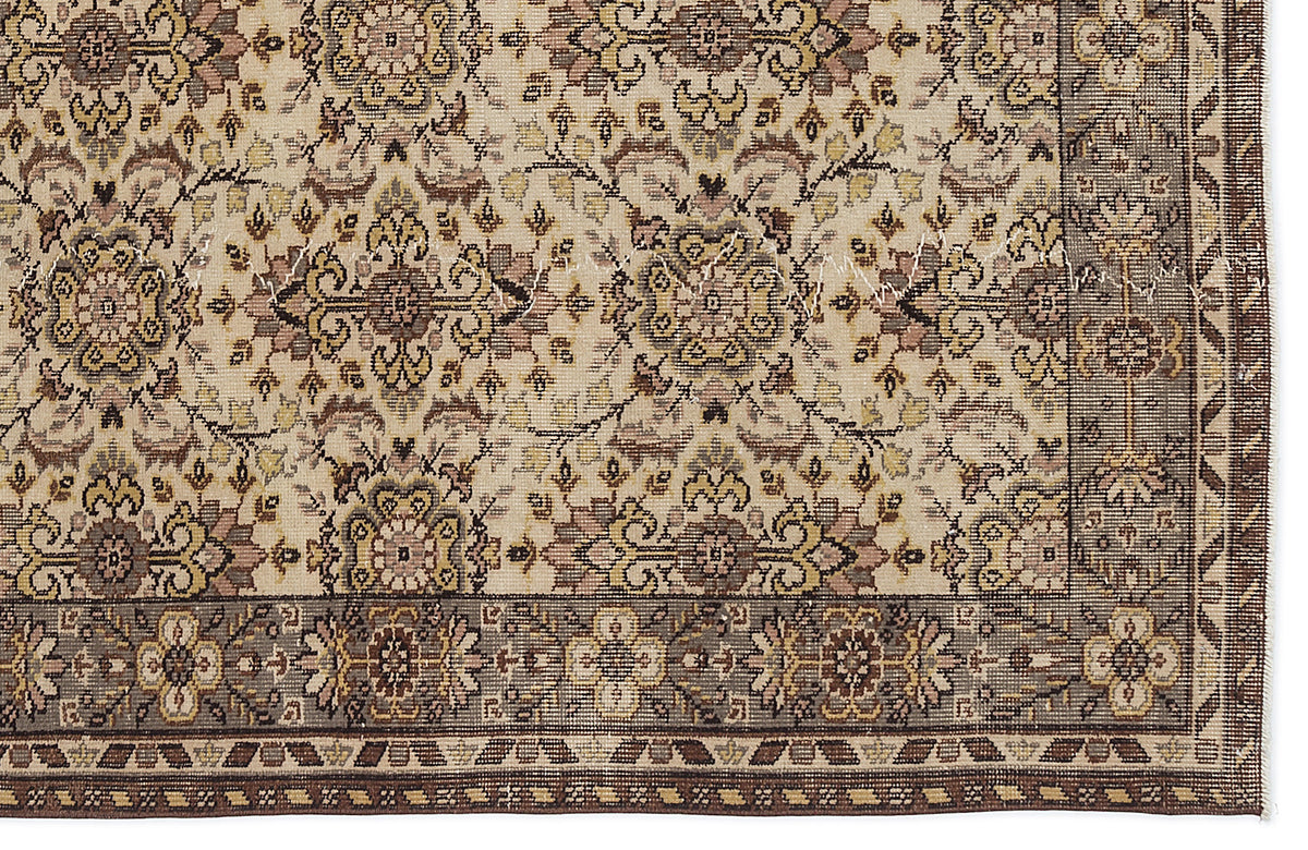 Naturel Over Dyed Vintage Rug 5&#39;6&#39;&#39; x 9&#39;2&#39;&#39; ft 167 x 279 cm