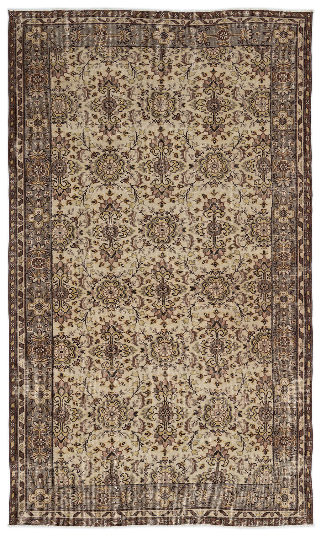 Naturel Over Dyed Vintage Rug 5'6'' x 9'2'' ft 167 x 279 cm