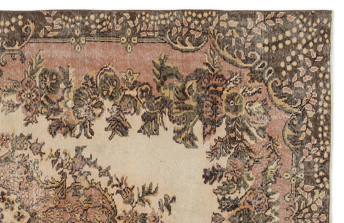 Naturel Over Dyed Vintage Rug 5&#39;4&#39;&#39; x 9&#39;5&#39;&#39; ft 163 x 288 cm