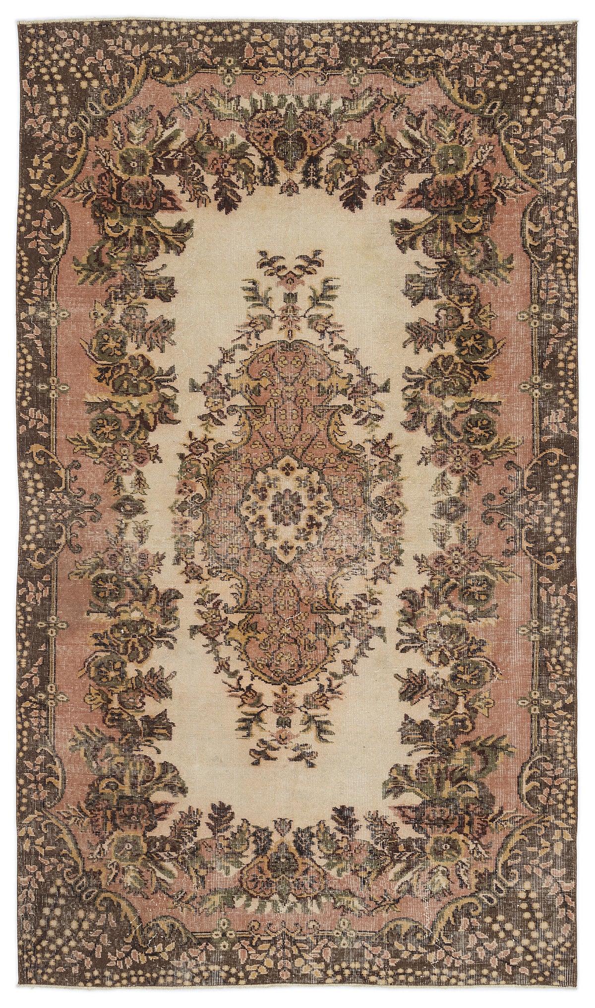 Naturel Over Dyed Vintage Rug 5&#39;4&#39;&#39; x 9&#39;5&#39;&#39; ft 163 x 288 cm
