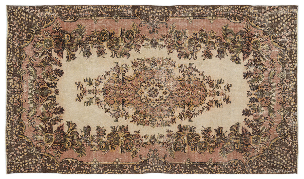 Naturel Over Dyed Vintage Rug 5&#39;4&#39;&#39; x 9&#39;5&#39;&#39; ft 163 x 288 cm