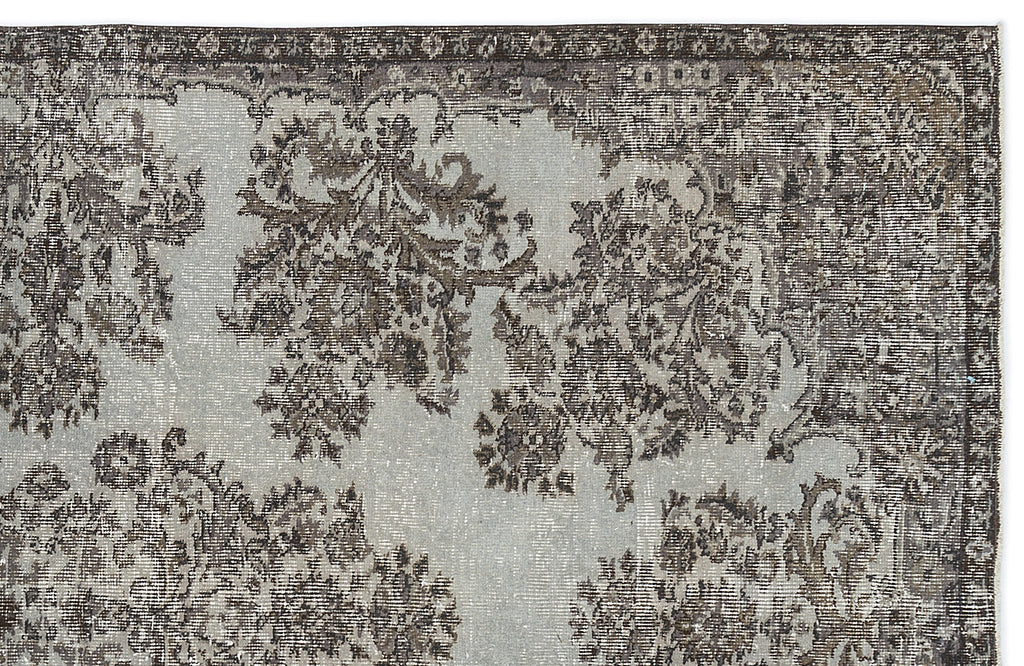 Blue Over Dyed Vintage Rug 5'5'' x 8'3'' ft 166 x 252 cm