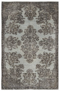 Blue Over Dyed Vintage Rug 5'5'' x 8'3'' ft 166 x 252 cm