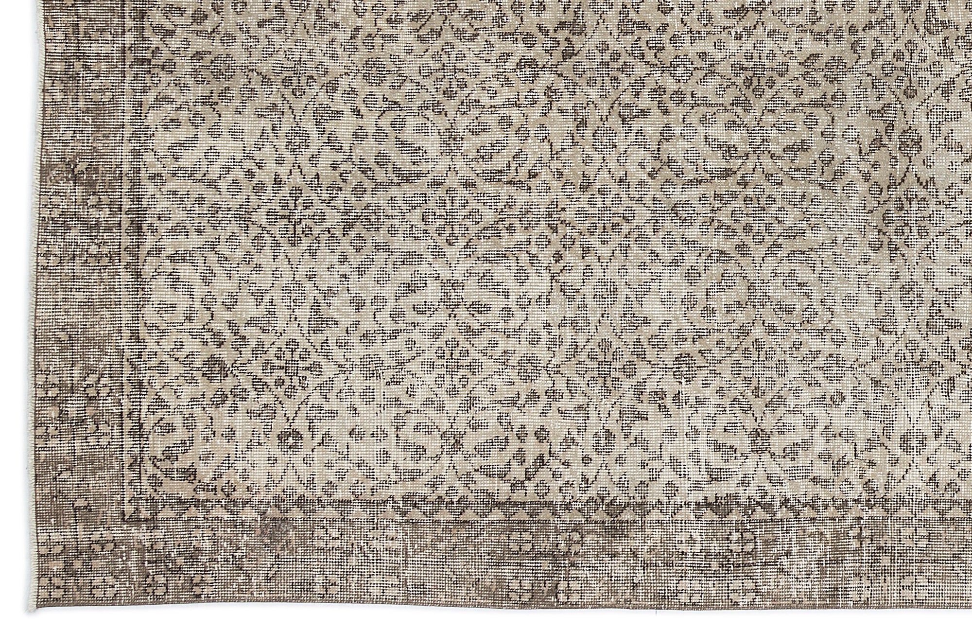 Naturel Over Dyed Vintage Rug 4'11'' x 8'3'' ft 151 x 252 cm