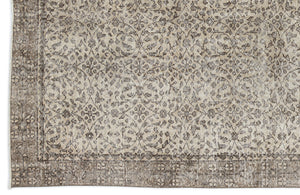 Naturel Over Dyed Vintage Rug 4'11'' x 8'3'' ft 151 x 252 cm