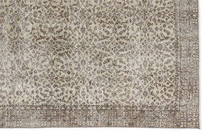Naturel Over Dyed Vintage Rug 4'11'' x 8'3'' ft 151 x 252 cm