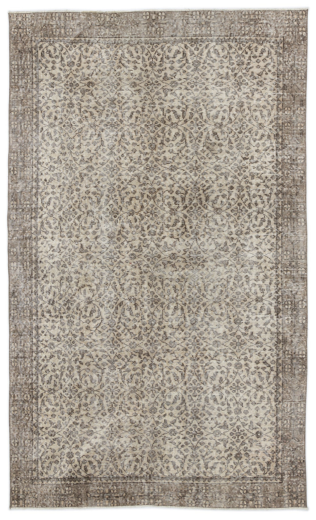 Naturel Over Dyed Vintage Rug 4'11'' x 8'3'' ft 151 x 252 cm