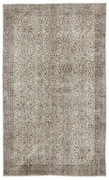 Naturel Over Dyed Vintage Rug 4'11'' x 8'3'' ft 151 x 252 cm
