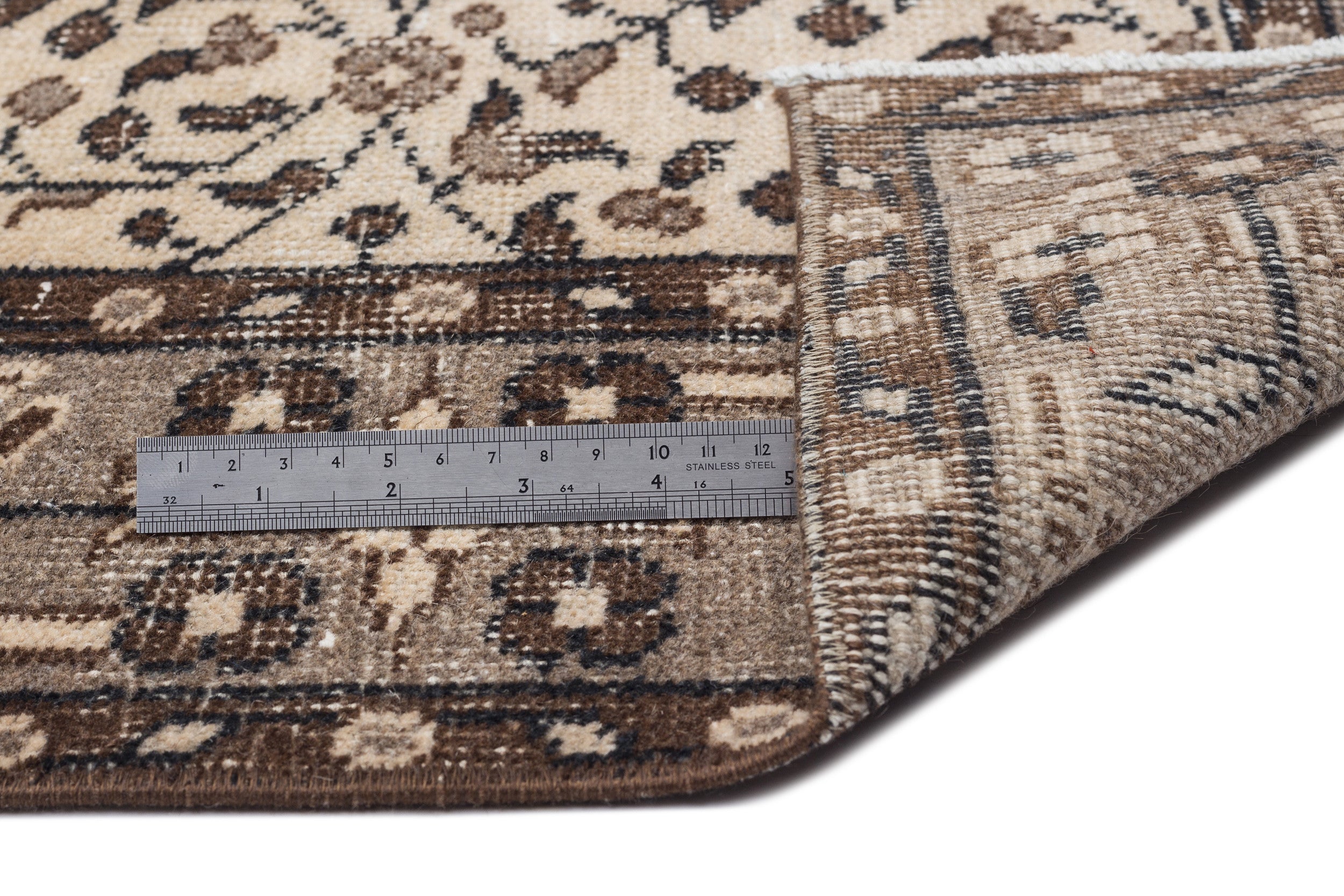 Naturel Over Dyed Vintage Rug 5'7'' x 9'5'' ft 170 x 287 cm