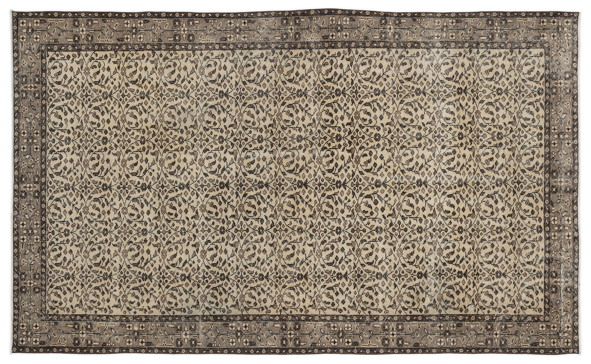 Naturel Over Dyed Vintage Rug 5&#39;7&#39;&#39; x 9&#39;5&#39;&#39; ft 170 x 287 cm