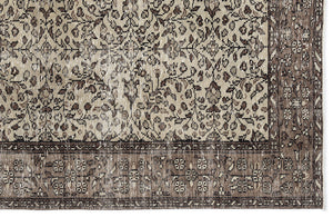 Naturel Over Dyed Vintage Rug 4'6'' x 8'6'' ft 137 x 260 cm