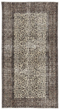 Naturel Over Dyed Vintage Rug 4'6'' x 8'6'' ft 137 x 260 cm