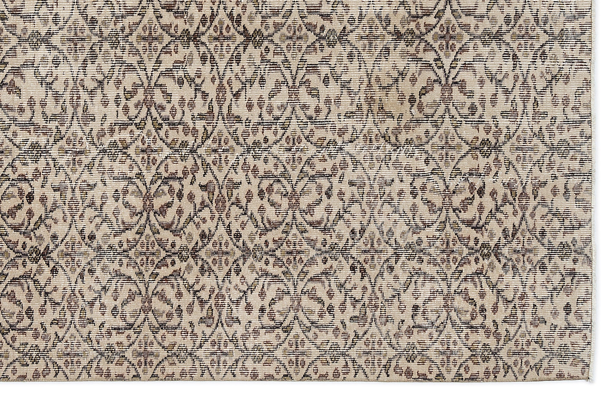 Naturel Over Dyed Vintage Rug 5'4'' x 9'1'' ft 163 x 276 cm