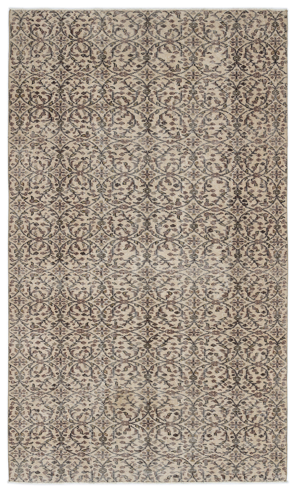 Naturel Over Dyed Vintage Rug 5'4'' x 9'1'' ft 163 x 276 cm
