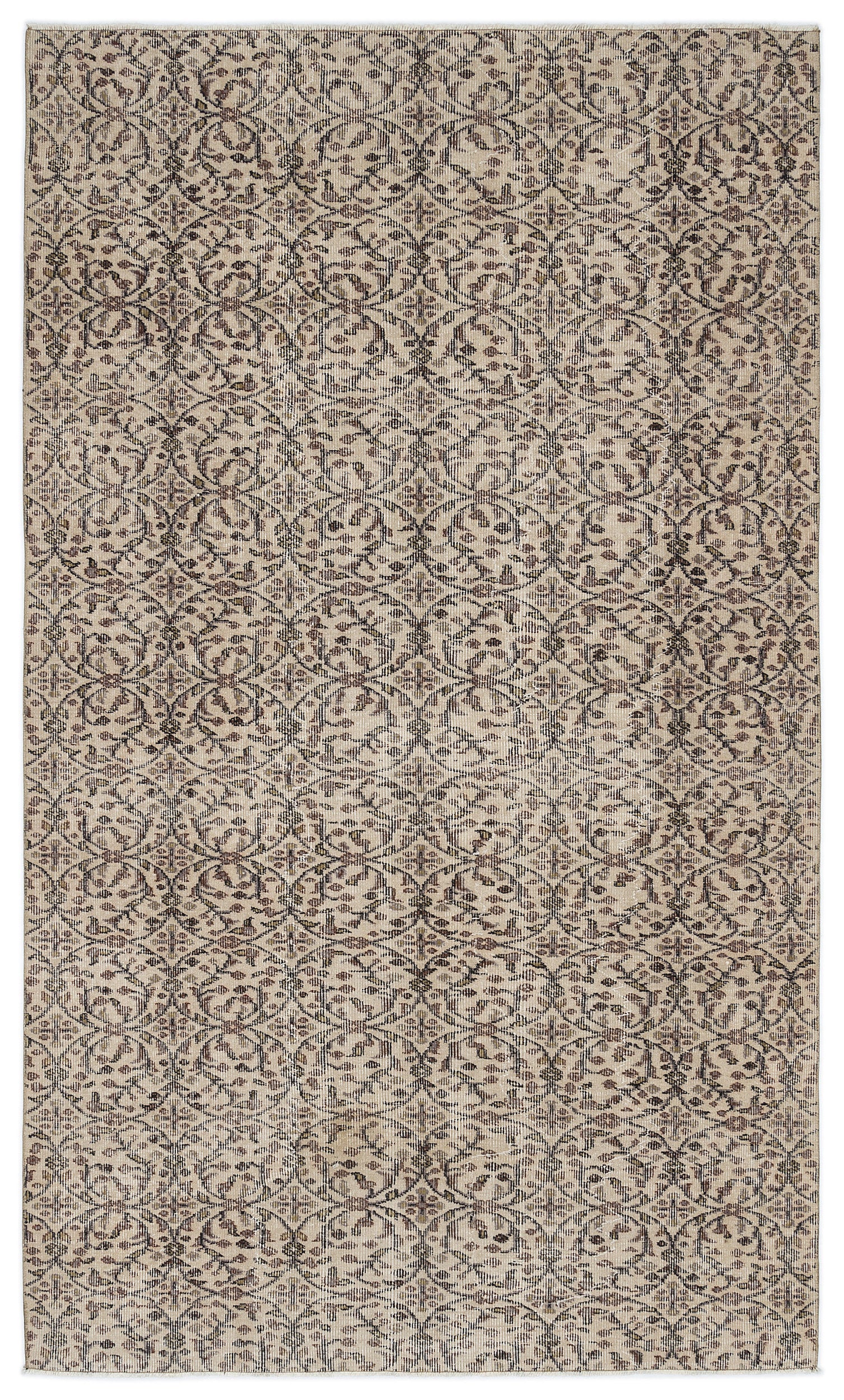 Naturel Over Dyed Vintage Rug 5'4'' x 9'1'' ft 163 x 276 cm