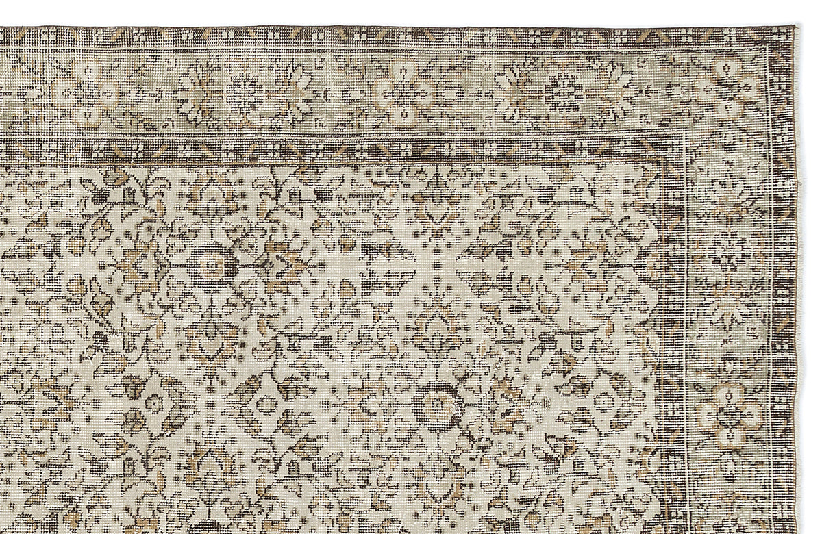 Naturel Over Dyed Vintage Rug 5&#39;10&#39;&#39; x 9&#39;11&#39;&#39; ft 177 x 302 cm