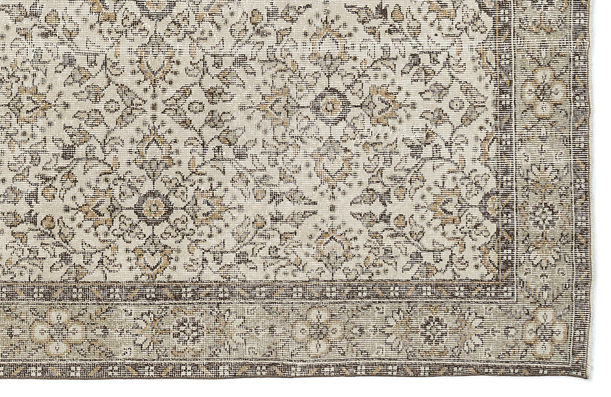 Naturel Over Dyed Vintage Rug 5&#39;10&#39;&#39; x 9&#39;11&#39;&#39; ft 177 x 302 cm