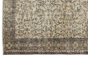 Naturel Over Dyed Vintage Rug 5'9'' x 8'6'' ft 176 x 258 cm