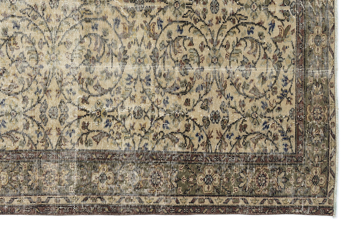 Naturel Over Dyed Vintage Rug 5&#39;9&#39;&#39; x 8&#39;6&#39;&#39; ft 176 x 258 cm