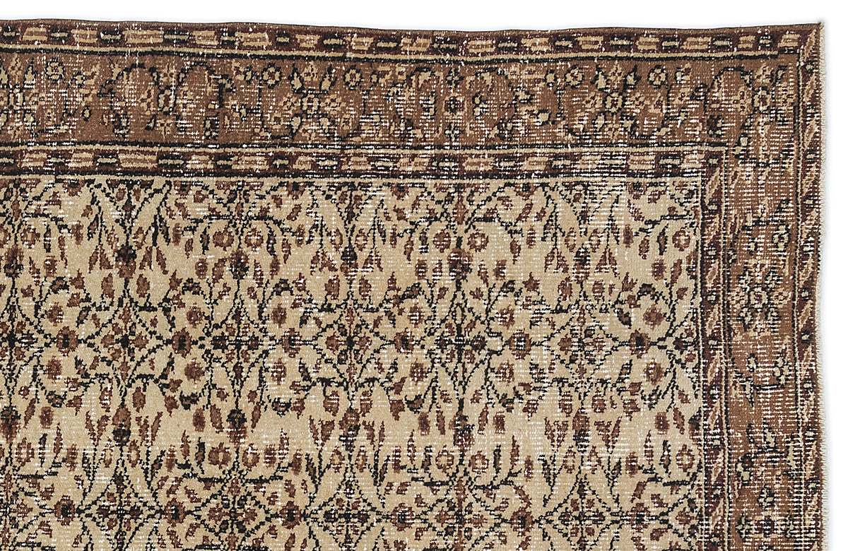 Naturel Over Dyed Vintage Rug 5&#39;3&#39;&#39; x 8&#39;11&#39;&#39; ft 161 x 271 cm