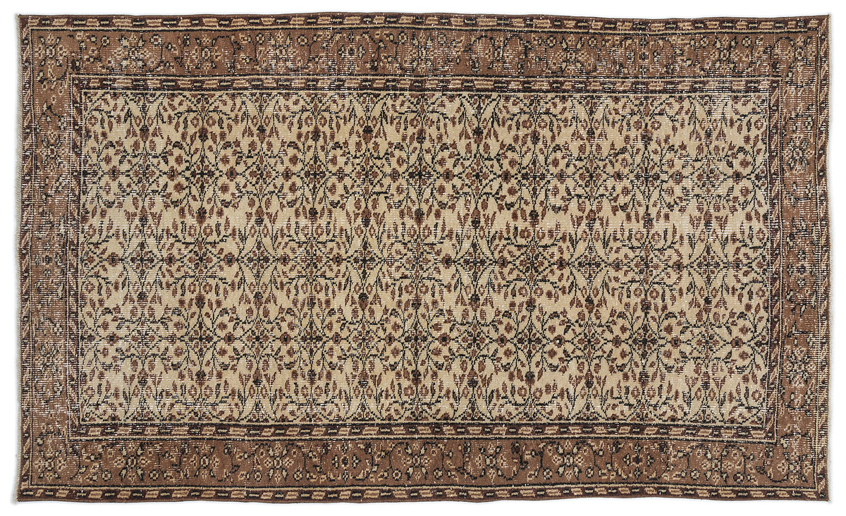 Naturel Over Dyed Vintage Rug 5&#39;3&#39;&#39; x 8&#39;11&#39;&#39; ft 161 x 271 cm