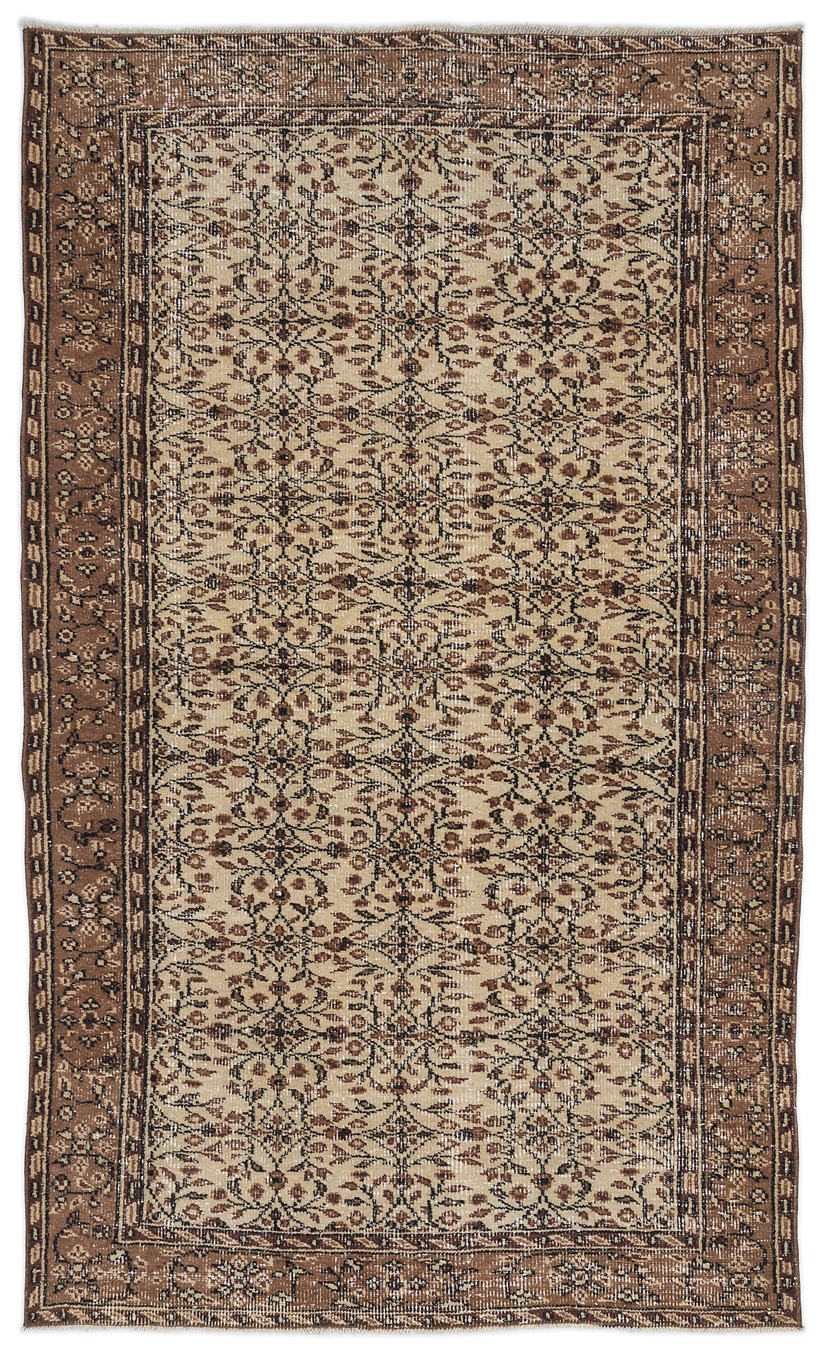Naturel Over Dyed Vintage Rug 5&#39;3&#39;&#39; x 8&#39;11&#39;&#39; ft 161 x 271 cm