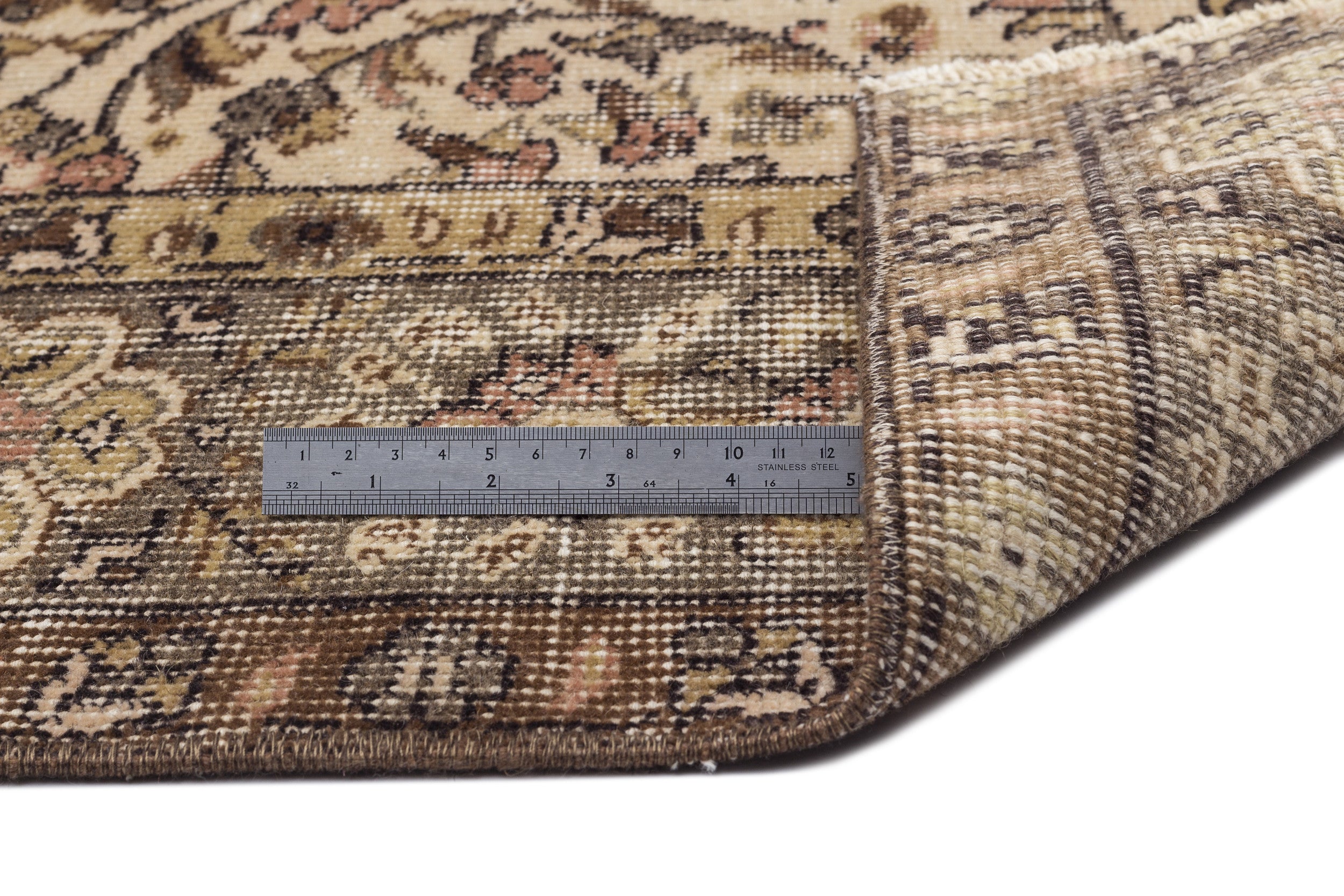 Naturel Over Dyed Vintage Rug 5'4'' x 8'4'' ft 163 x 254 cm