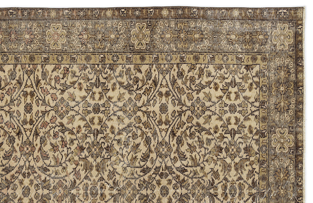Naturel Over Dyed Vintage Rug 5'4'' x 8'4'' ft 163 x 254 cm